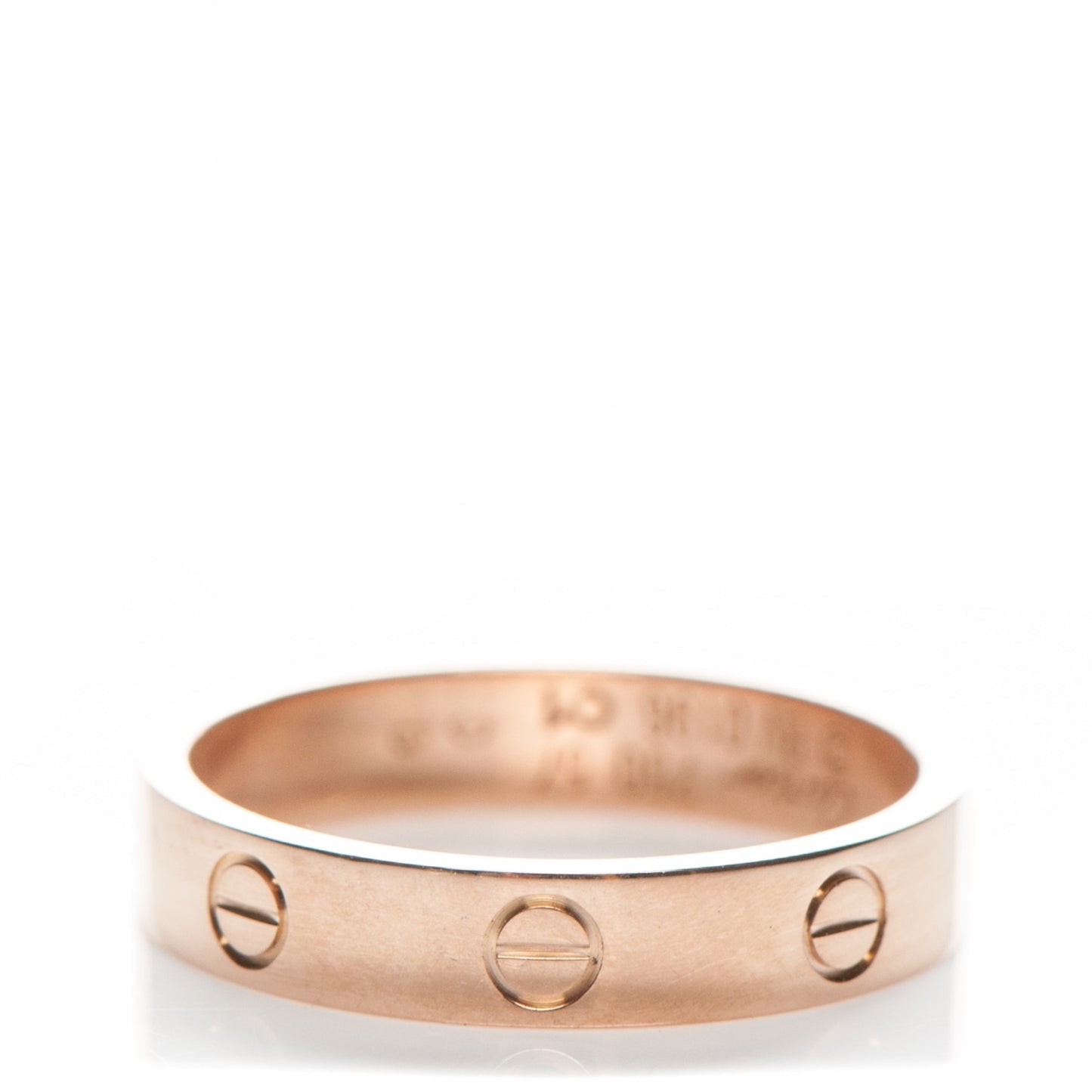 18K Pink Gold 4mm LOVE Wedding Band Ring 57 8