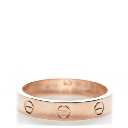 Cartier 18K Pink Gold 4mm LOVE Wedding Band Ring 57 8 1 of 4