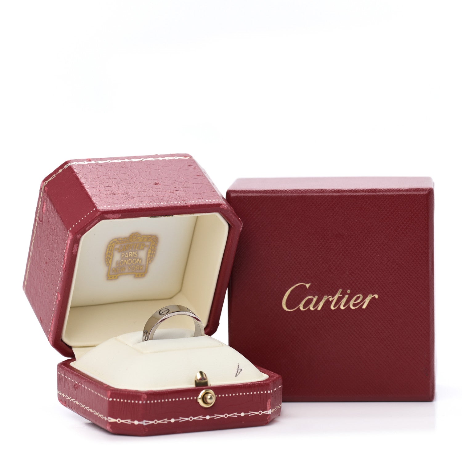 Cartier 18K White Gold 5.5mm LOVE Ring 59 8.75 5 of 5