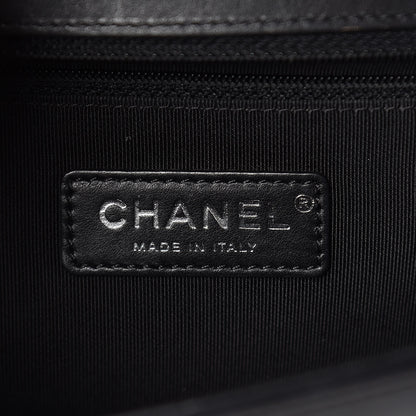Chanel Calfskin Chevron Quilted New Medium Boy Flap Black 6 of 15