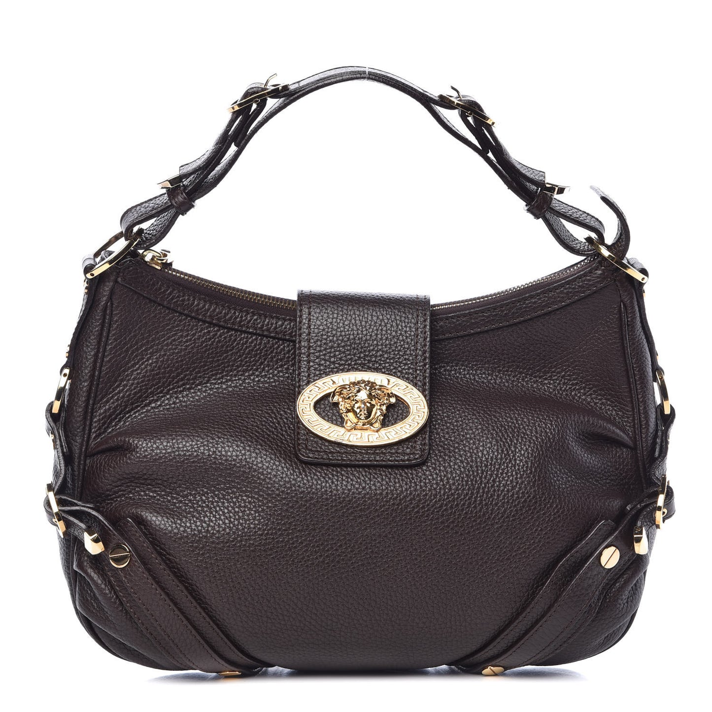 Calfskin Shoulder Bag Brown