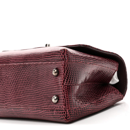 Chanel Lizard Mini Coco Handle Flap Burgundy 10 of 10