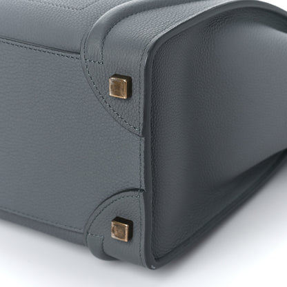 Celine Baby Drummed Calfskin Micro Luggage Kohl 8 of 8