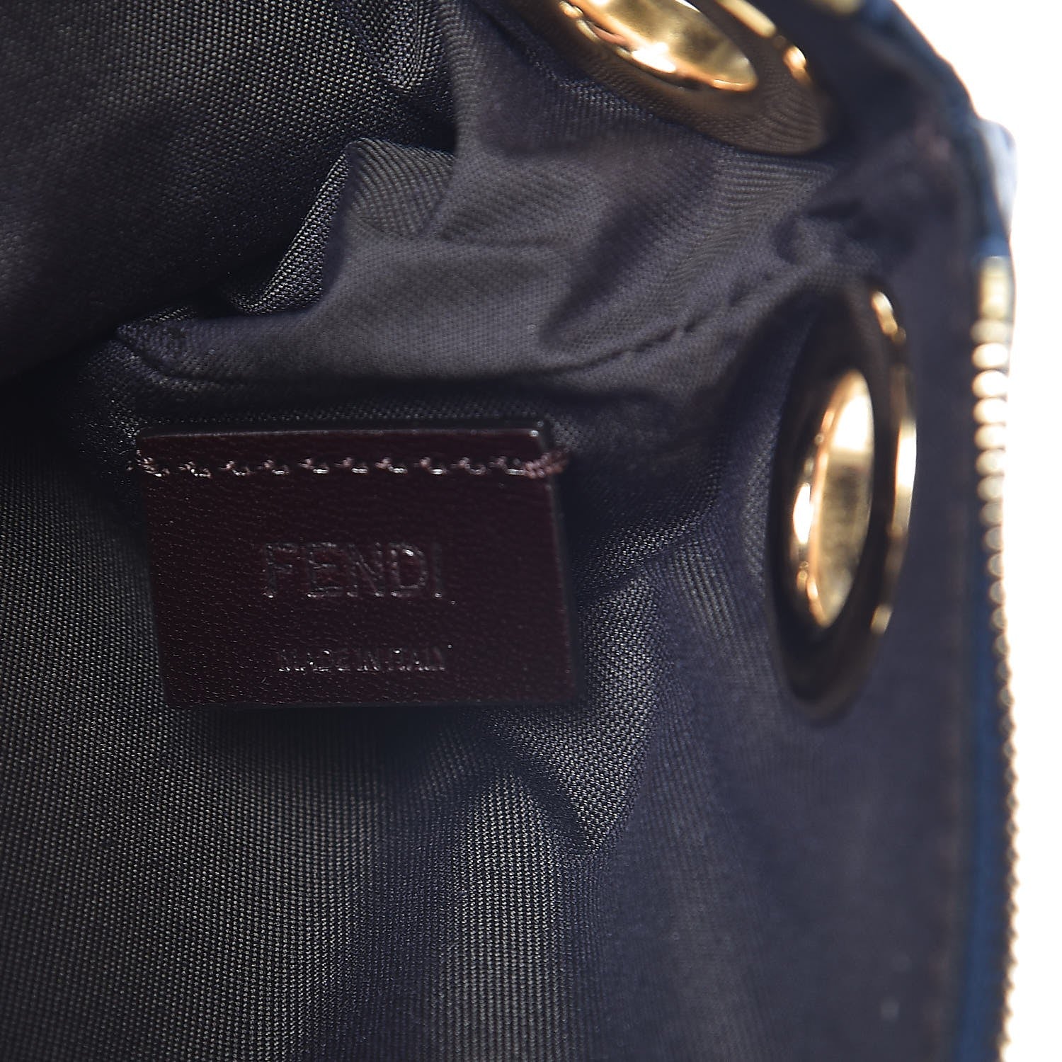 Fendi Vitello Century Opaco F is Fendi Pouch Blu Scuro 6 of 8