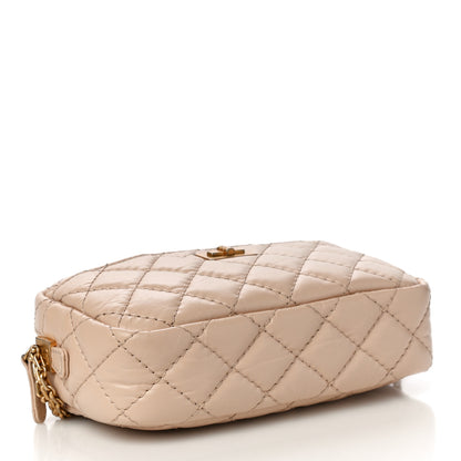 Chanel Aged Calfskin Quilted Mini Reissue Camera Case Beige Clair 3 of 9