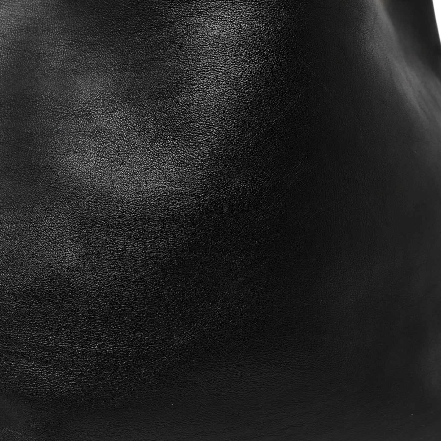 Calfskin Zipper Strap Hobo Black
