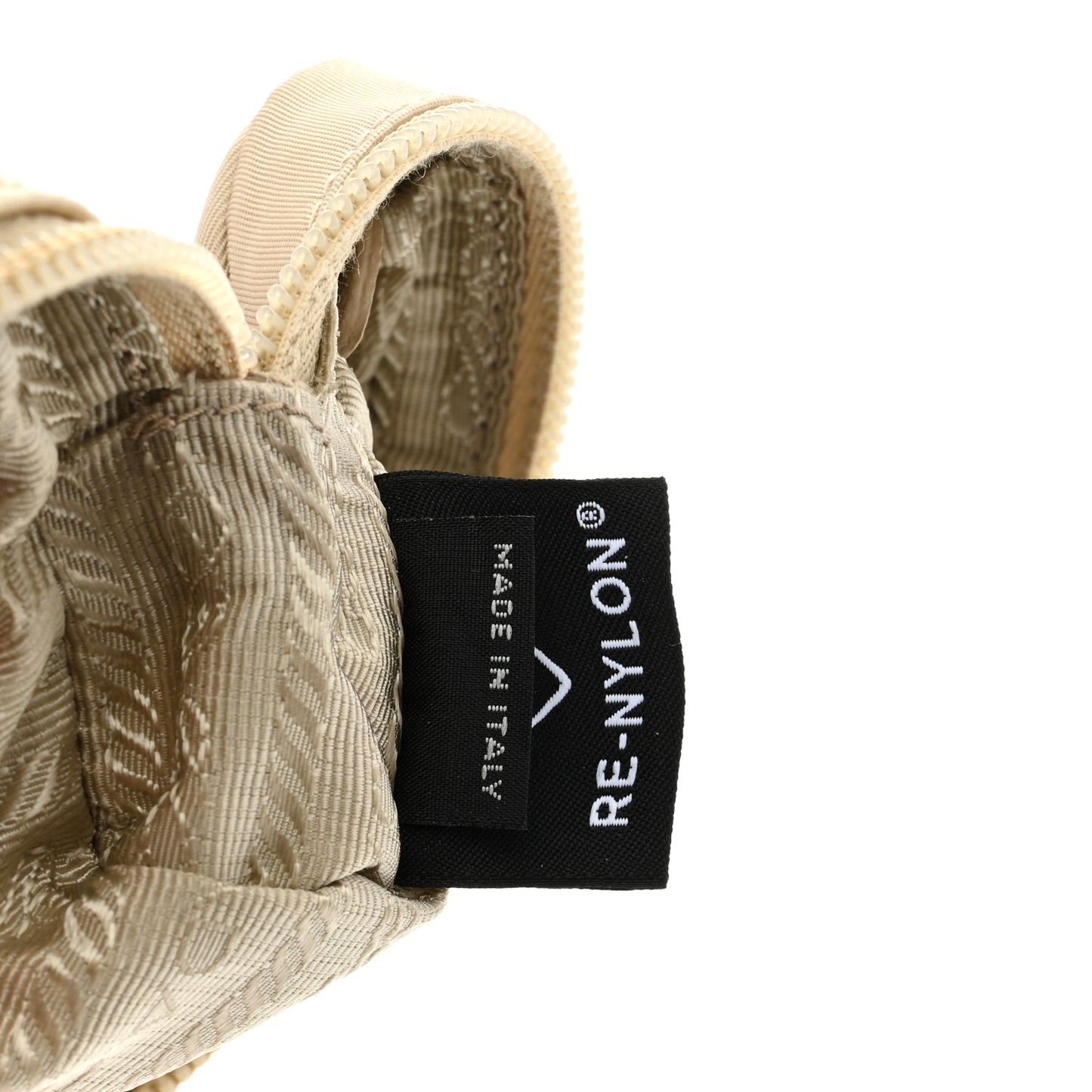 Re-Nylon Micro Pouch  Desert Beige