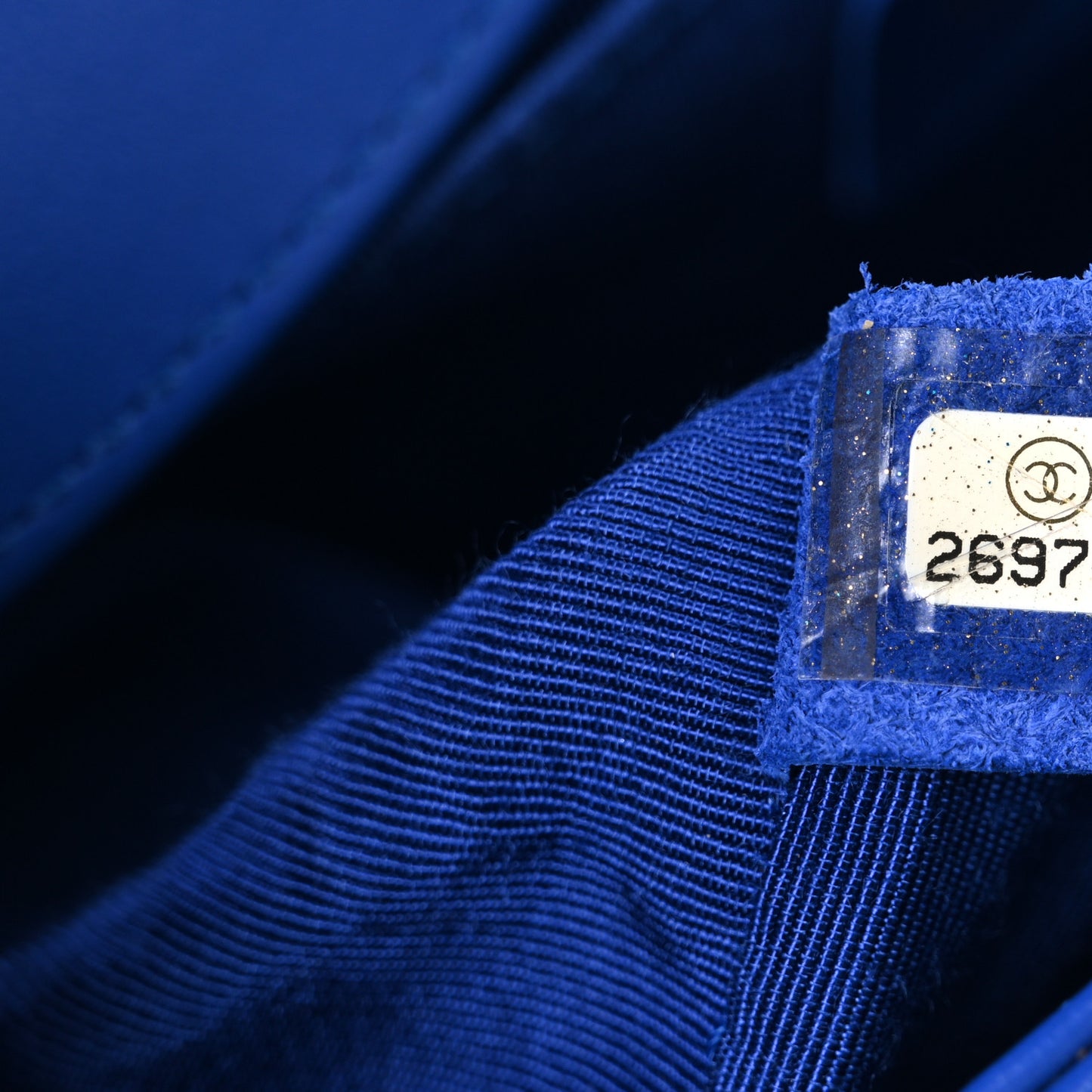 Lambskin Chevron Quilted Medium Boy Flap Blue