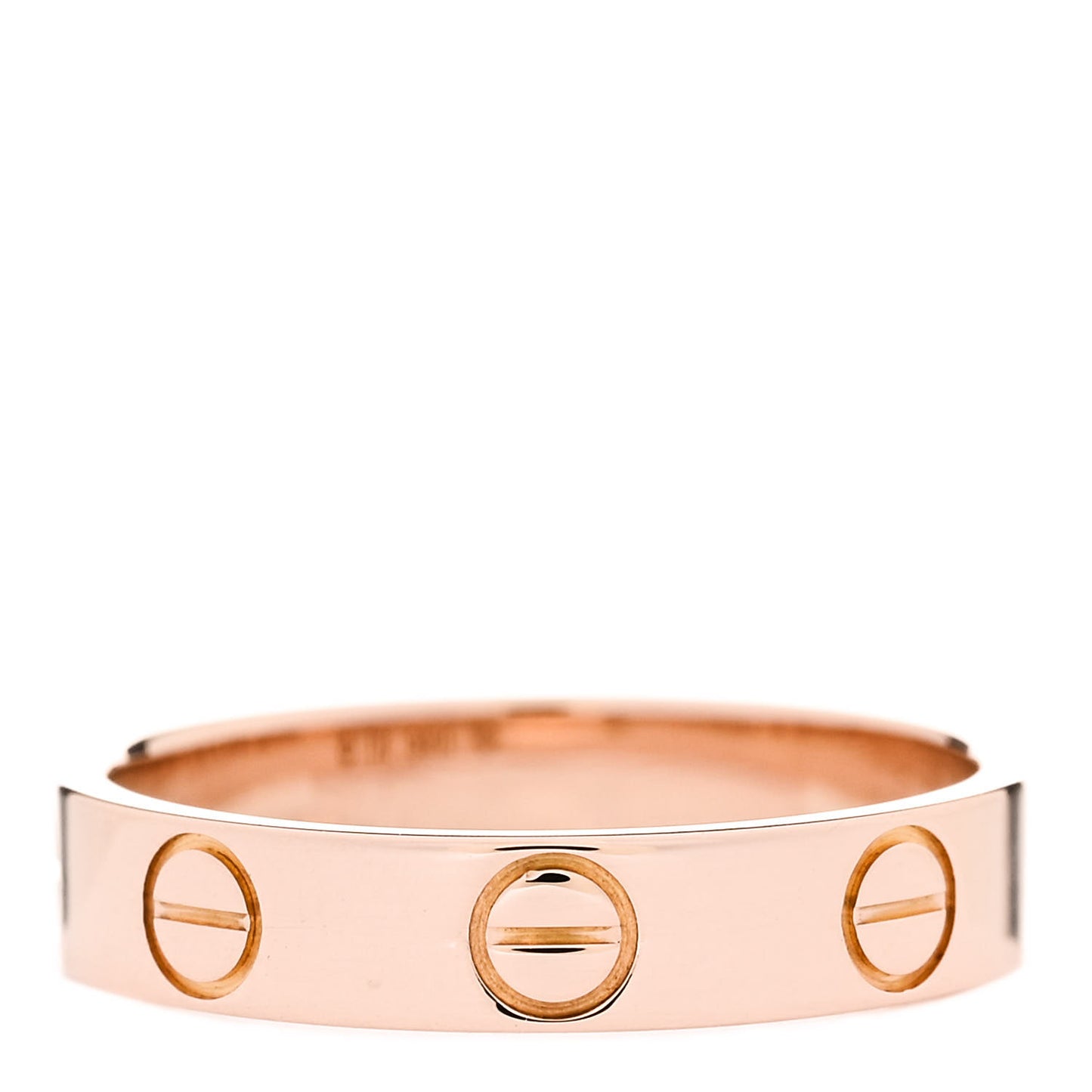 18K Pink Gold 3.5mm LOVE Wedding Band Ring 47 4.25