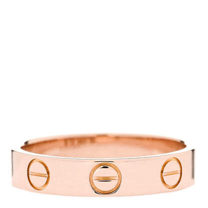 Cartier 18K Pink Gold 3.5mm LOVE Wedding Band Ring 47 4.25 3 of 5