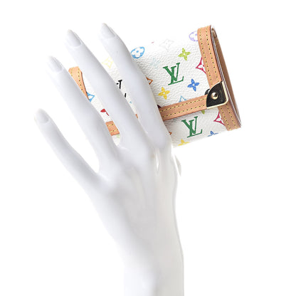Louis Vuitton Monogram Multicolor Porte-Monnaie Plat Coin Purse White 2 of 6