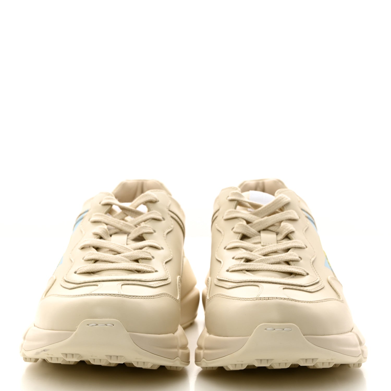 Gucci Apollo Calfskin Star Interlocking G Mens Rhyton Sneakers 10.5 Ivoire 2 of 9