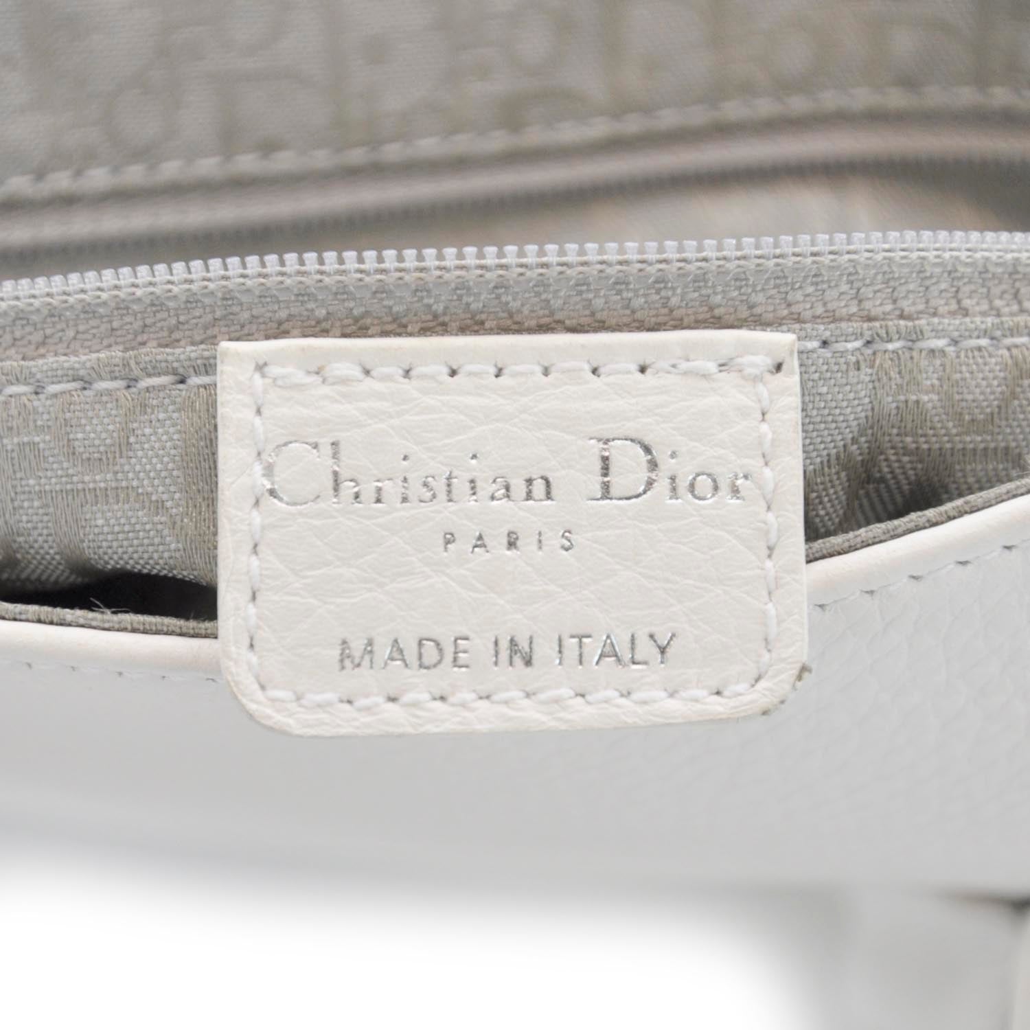 Christian Dior Leather Whipstitch Gaucho White 8 of 9