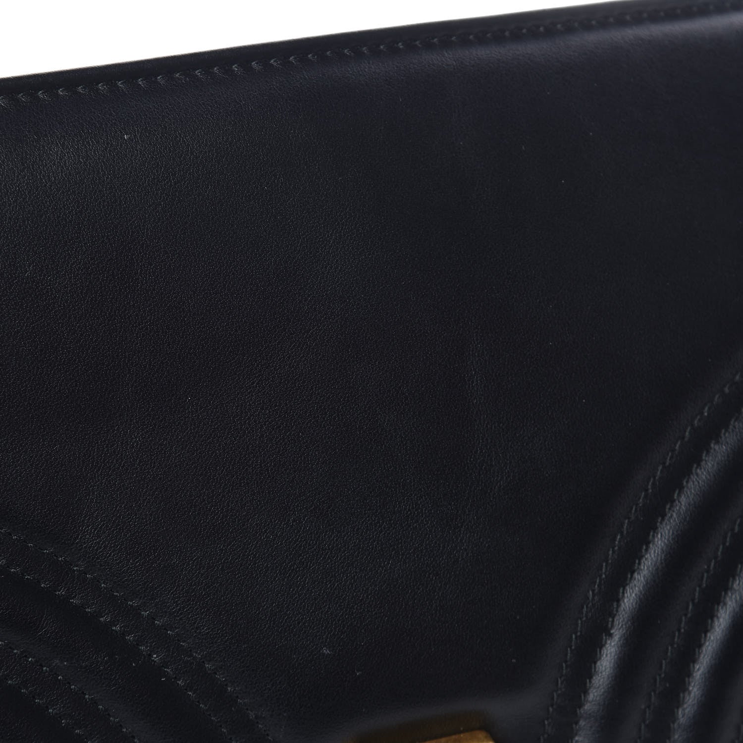 Gucci Calfskin Matelasse Medium GG Marmont Shoulder Bag Black 10 of 11