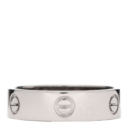 Cartier 18K White Gold 5.5mm LOVE Ring 63 10.25 1 of 4