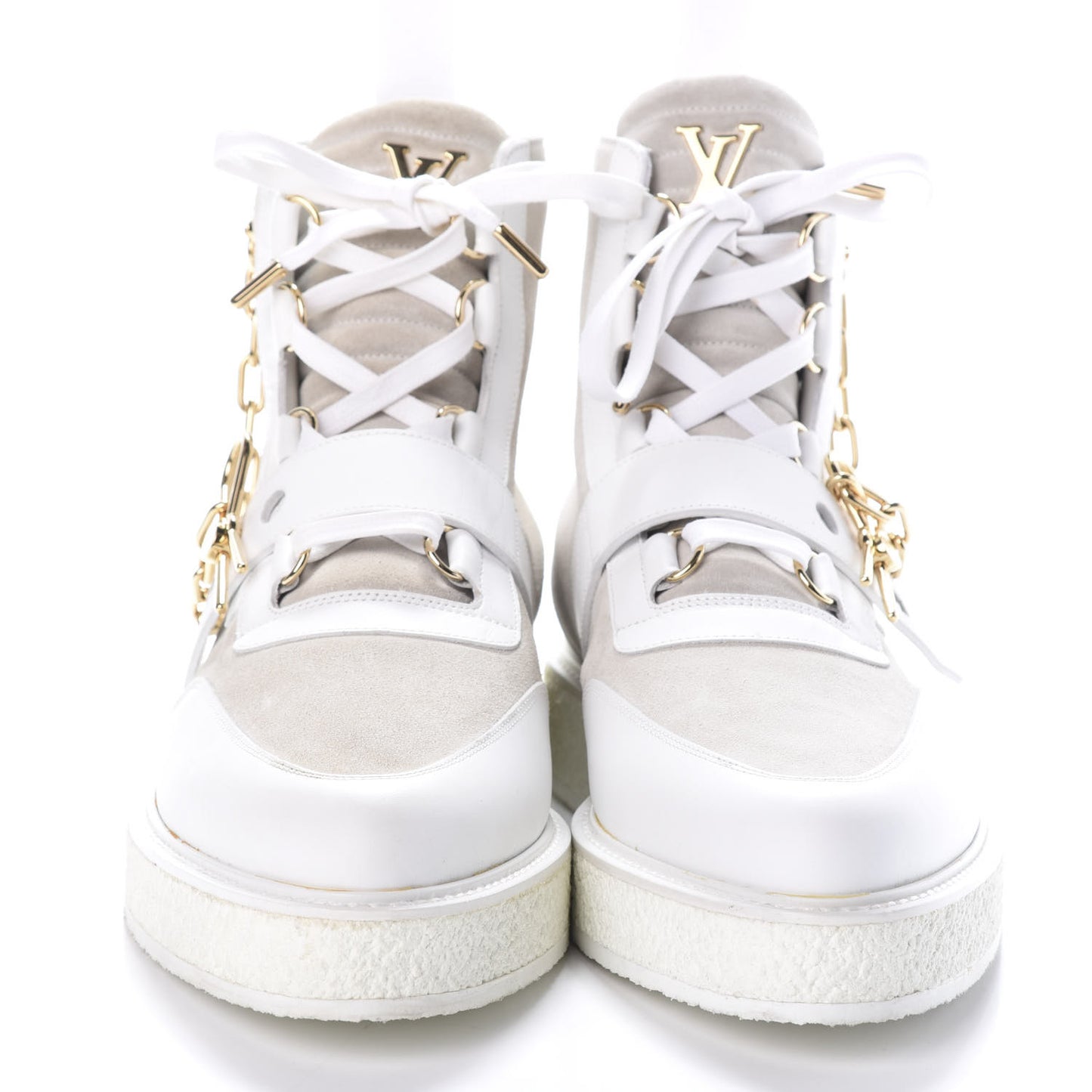 Calfskin Suede Mens Creeper Ankle Boot 10.5 White