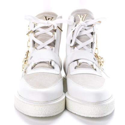 Louis Vuitton Calfskin Suede Mens Creeper Ankle Boot 10.5 White 2 of 7