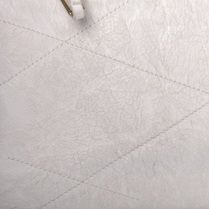 Lanvin Lambskin Quilted Pearl Medium Sugar Flap Shoulder Bag White 16 of 20