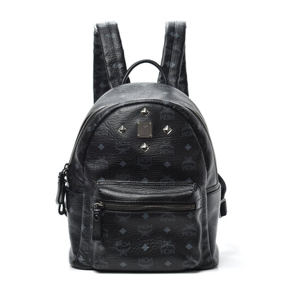 MCM Visetos Studded Small Dual Stark Backpack Black 1 of 9