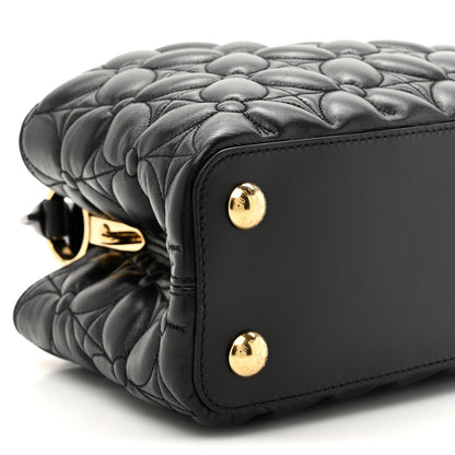 Louis Vuitton Lambskin Quilted Flower Capucines East West MM Black 7 of 8