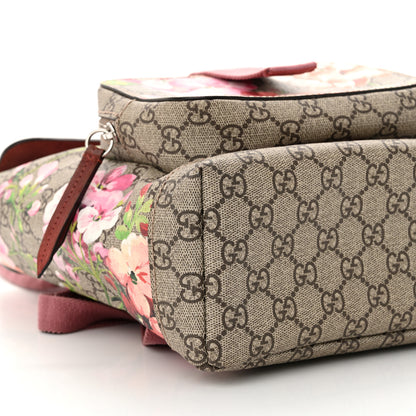 Gucci GG Supreme Monogram Blooms Small Single Buckle Backpack Beige Multicolor Dry Rose 9 of 13