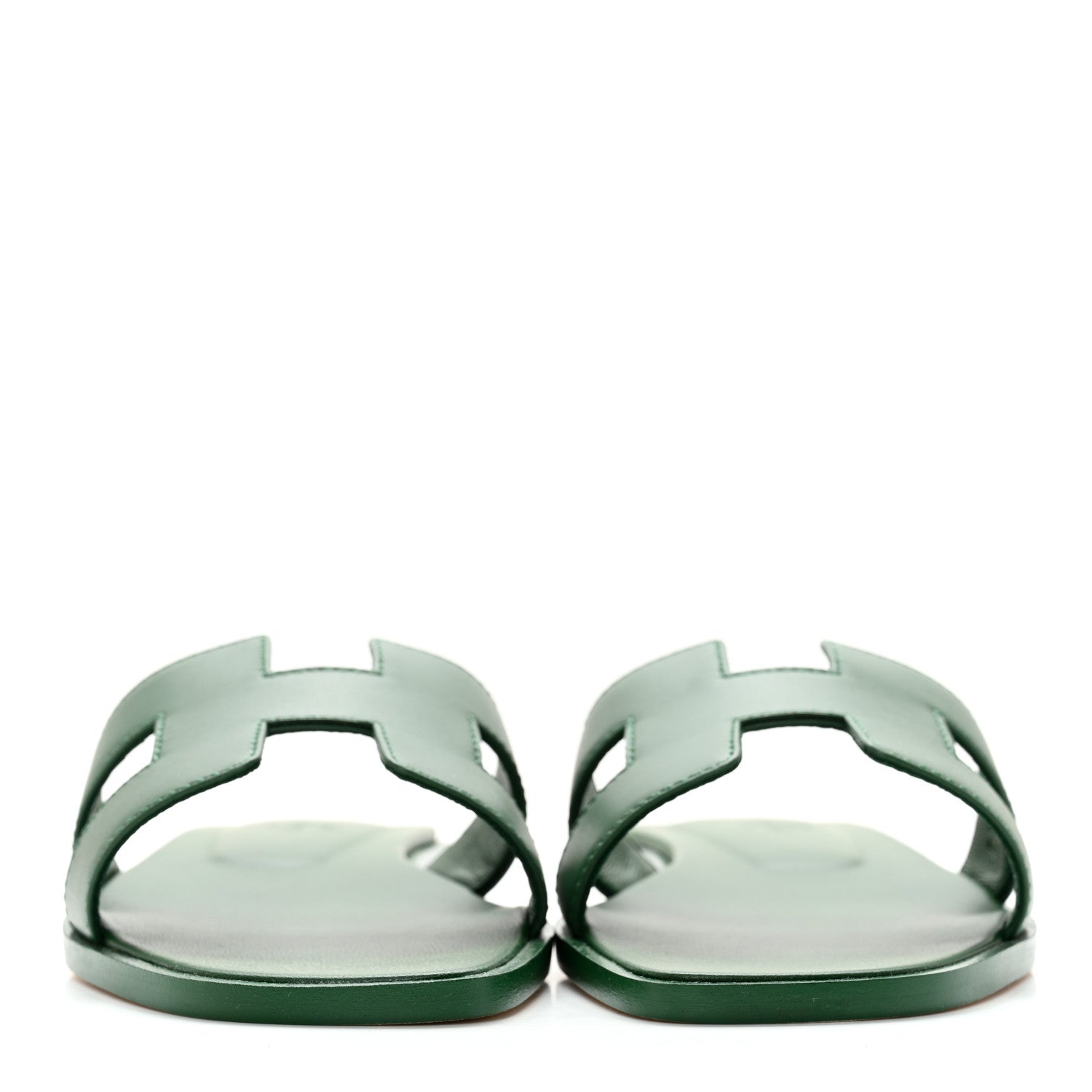 Hermes Calfskin Oran Sandals 35 Vert Electrique 2 of 11
