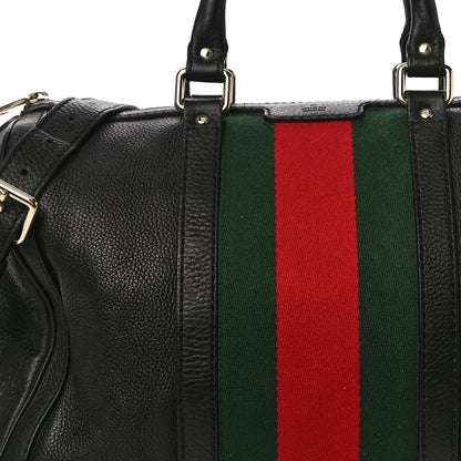 Gucci Calfskin Vintage Web Medium Boston Black 9 of 15