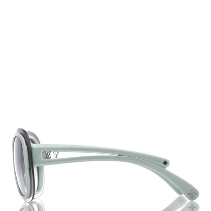 Louis Vuitton Acetate Two-Tone Frame Flore Sunglasses Z0452U Green 3 of 8