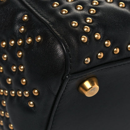 Christian Dior Calfskin Cannage Studded Medium Supple Lady Dior Black 11 of 20