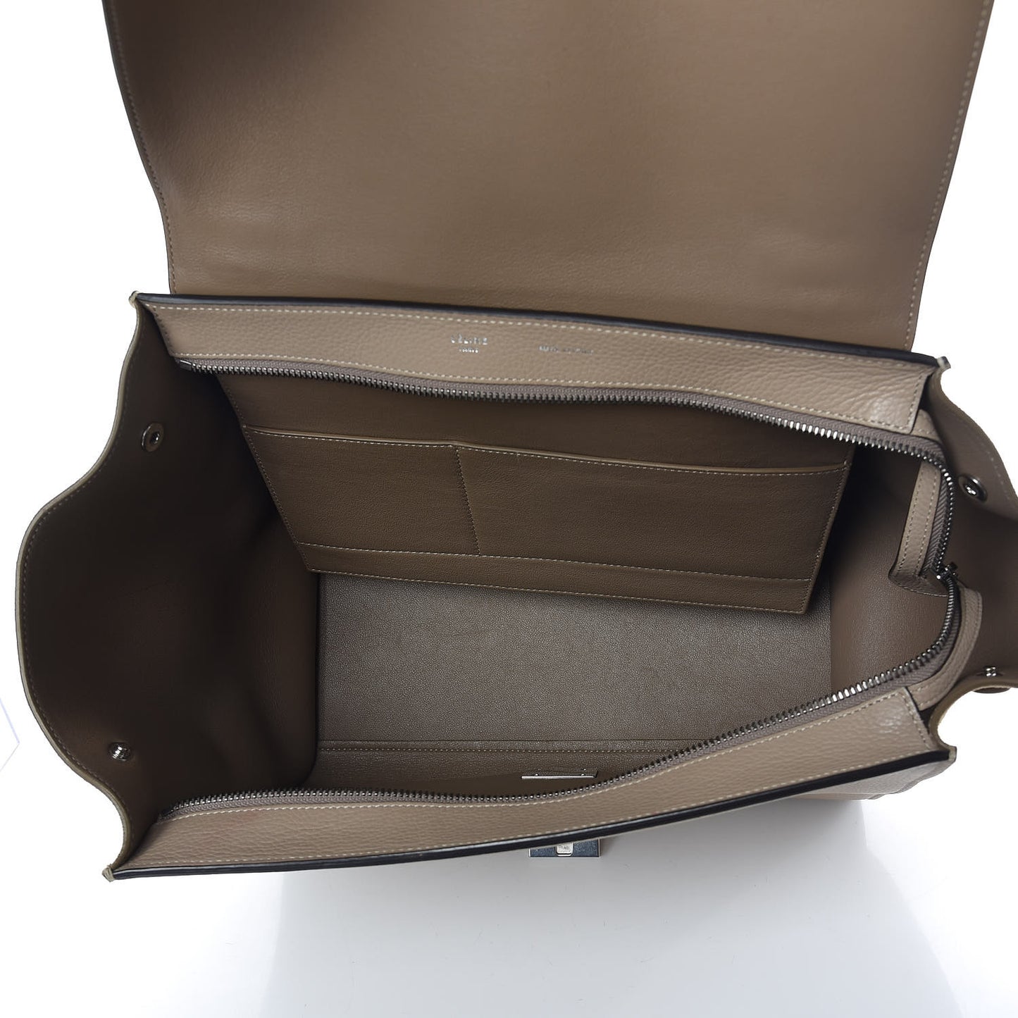 Drummed Calfskin Suede Medium Trapeze Dune