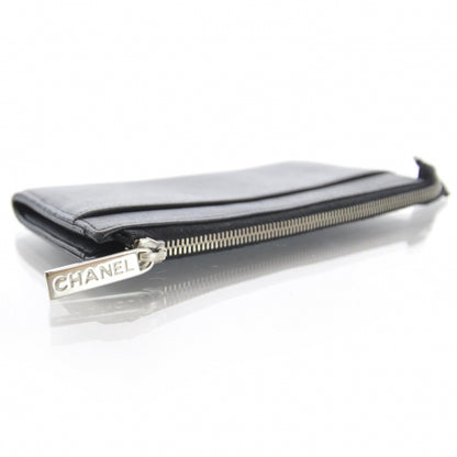 Chanel Caviar Zip Around Pouch Wallet Black 4 of 8