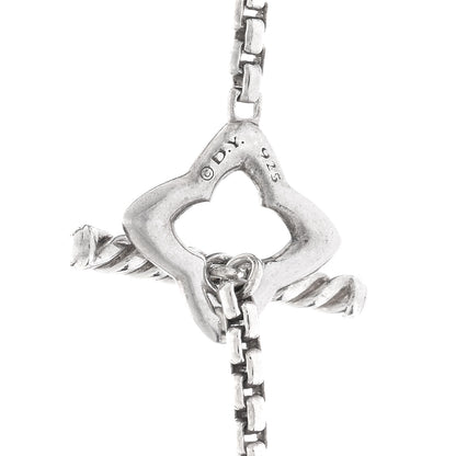 David Yurman Sterling Silver 25mm Quatrefoil Chain Necklace 4 of 4