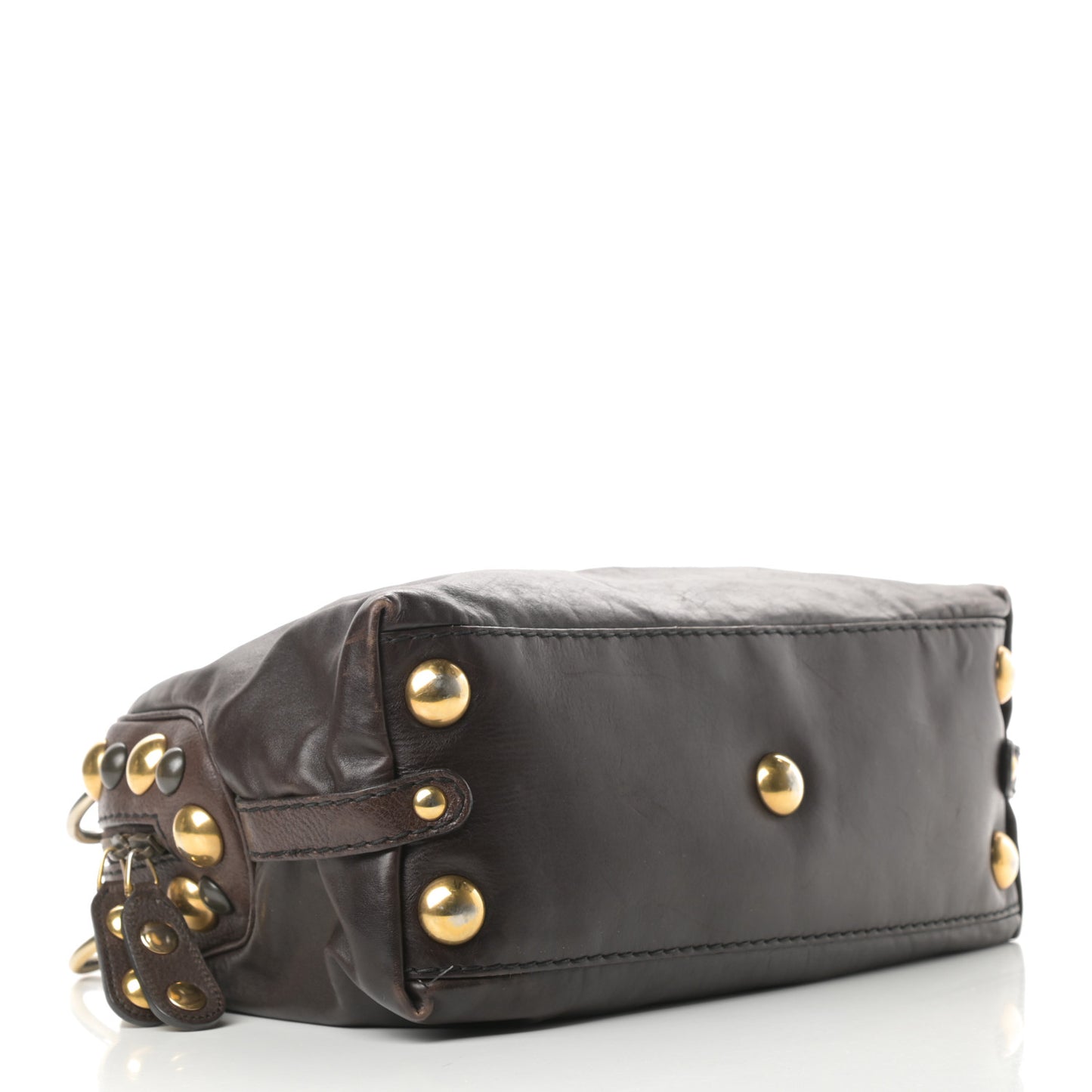 Calfskin Medium Babouska Dome Satchel Dark Brown
