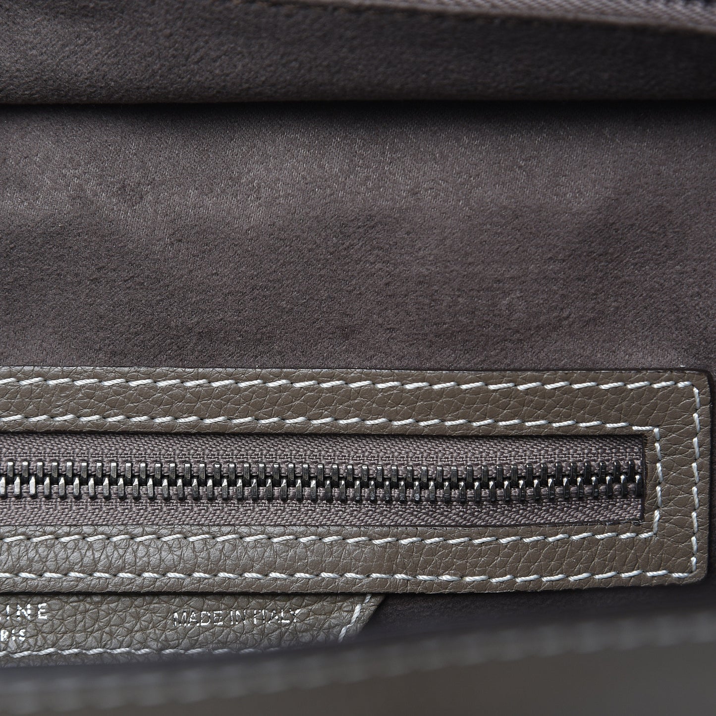 Drummed Calfskin Micro Luggage Souris