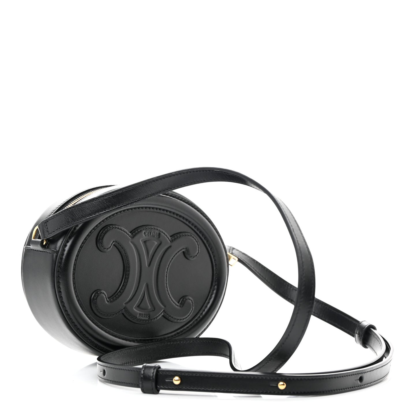 Smooth Calfskin Cuir Triomphe Oval Bag Black