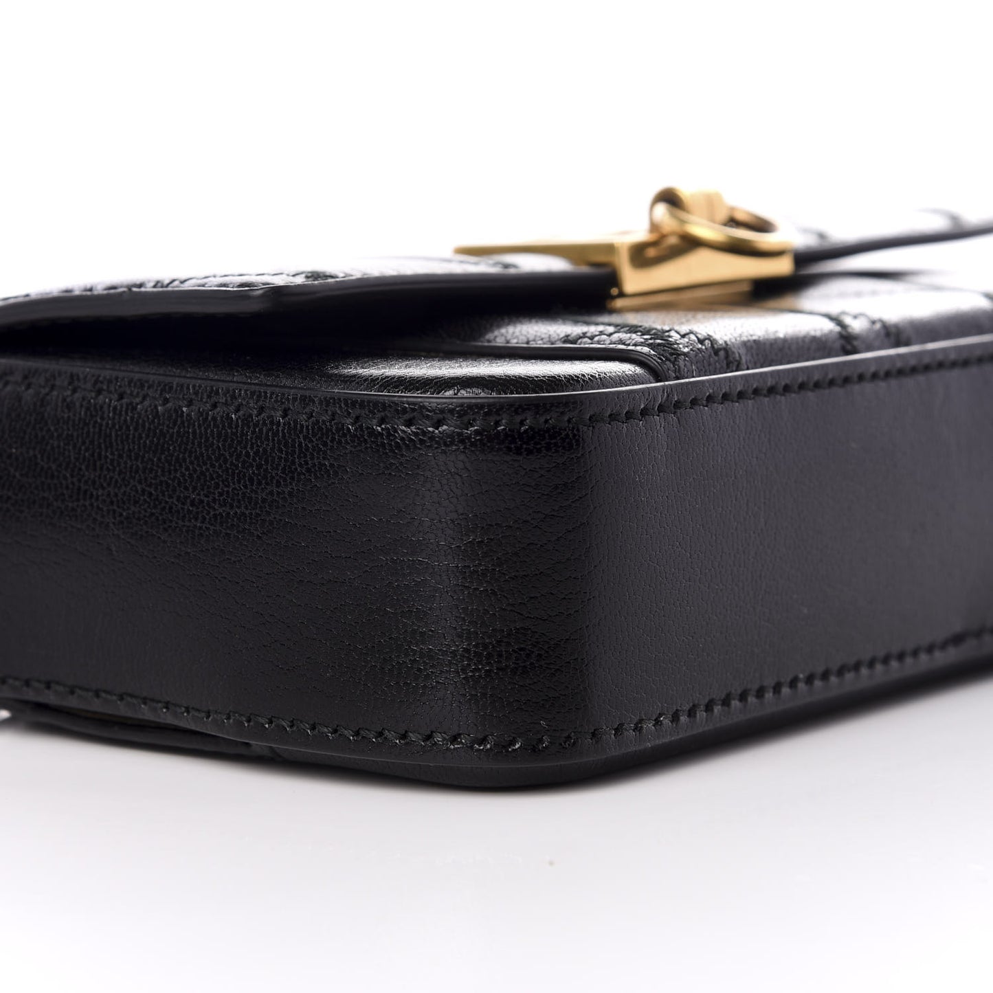 Goatskin Quilted GV3 Mini Pocket Convertible Bag Black