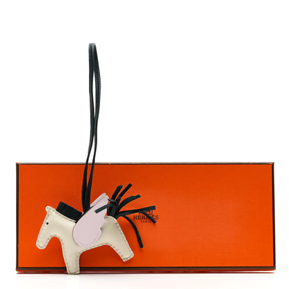 Hermes Milo Lambskin Grigri Rodeo Pegase Horse Bag Charm PM Craie Mauve Pale Vert Cypress 5 of 5