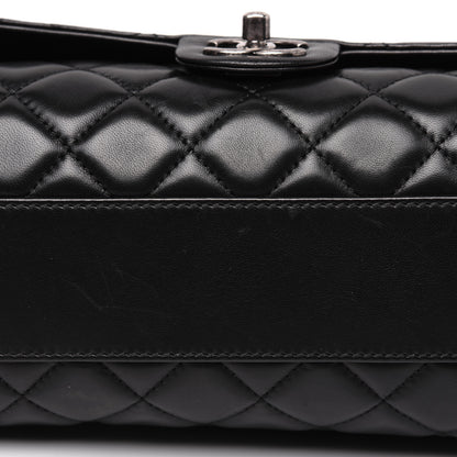Chanel Lambskin Quilted Jumbo Grocery By Chanel Drawstring Shopping Bag Black 20 of 25