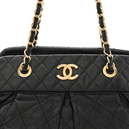 Chanel Iridescent Calfskin Chic Quilt Bowling Bag Black 8 of 12