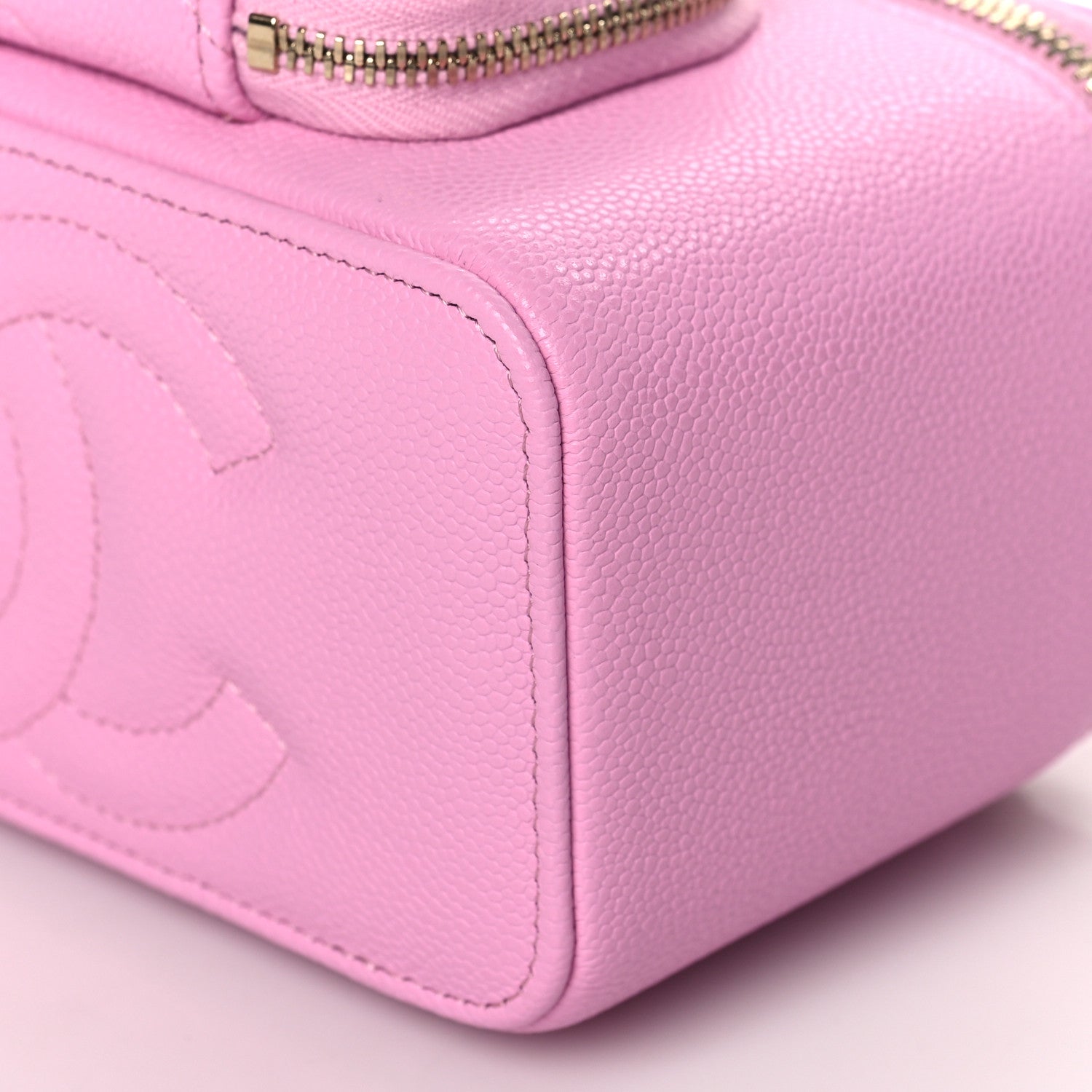 Chanel Caviar Quilted Top Handle Pocket Vanity Case Lilac 9 of 10