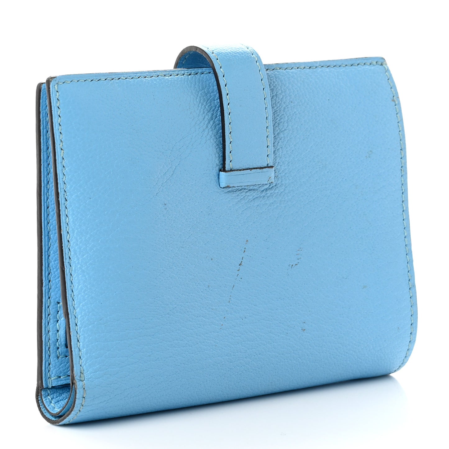 Chevre Mysore Bearn Compact Wallet Celeste
