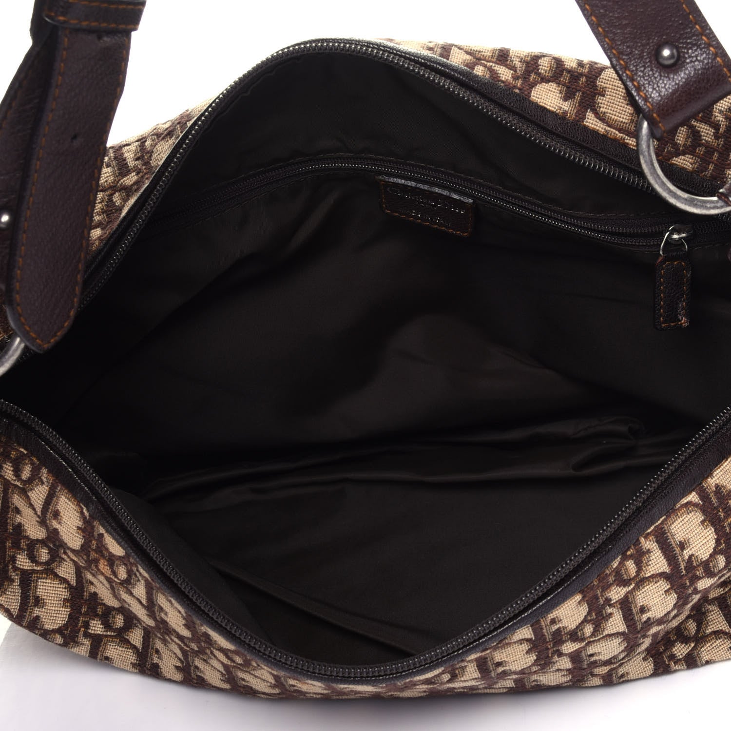 Christian Dior Monogram Buckle Hobo Marron Fonce 5 of 10