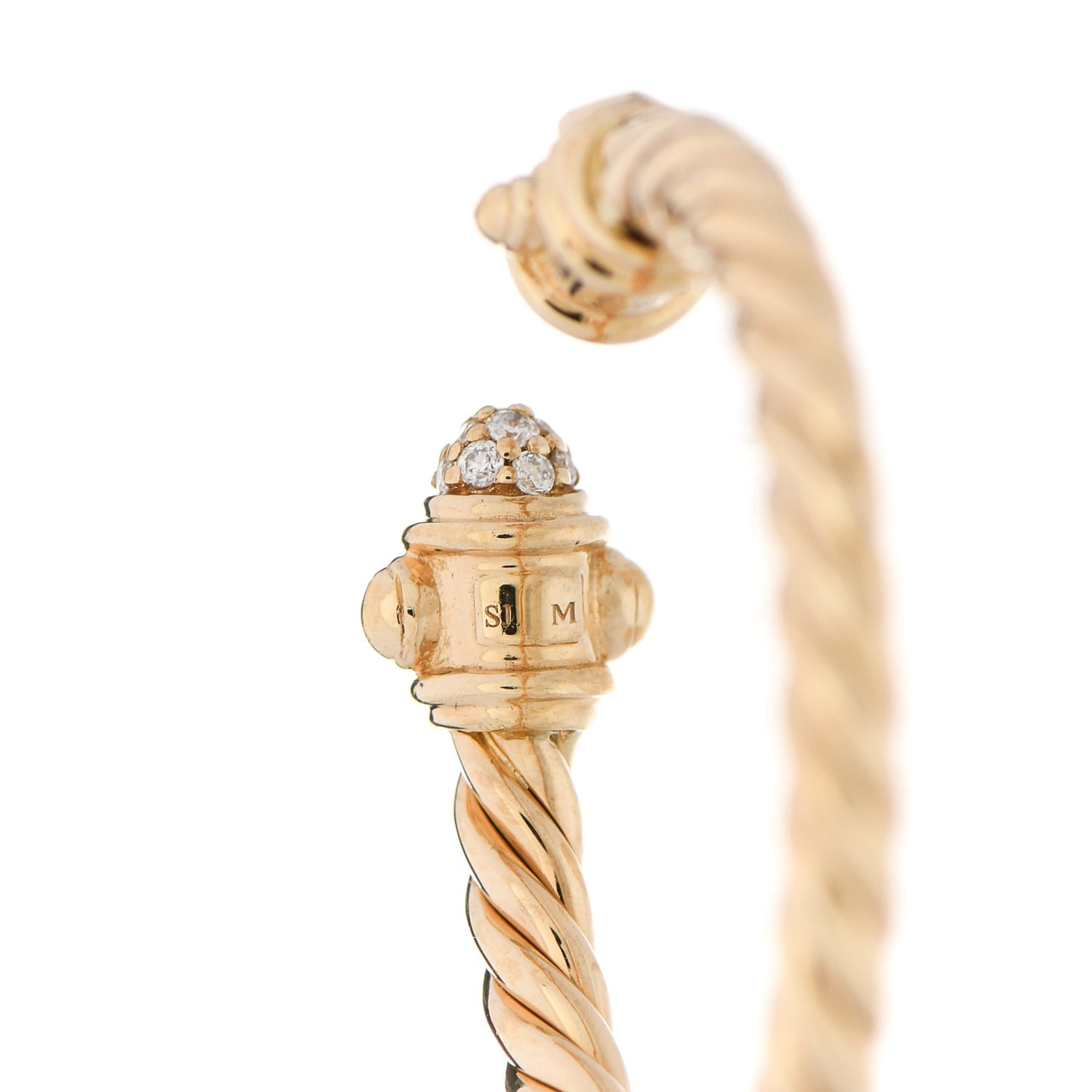 18K Yellow Gold Diamond Renaissance Ring 51 5.75