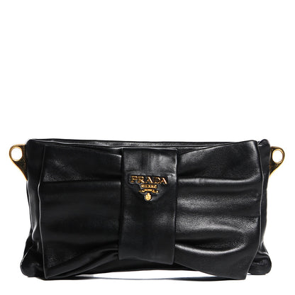 Prada Nappa Fiocco Bow Crossbody Bag Nero Black 1 of 7