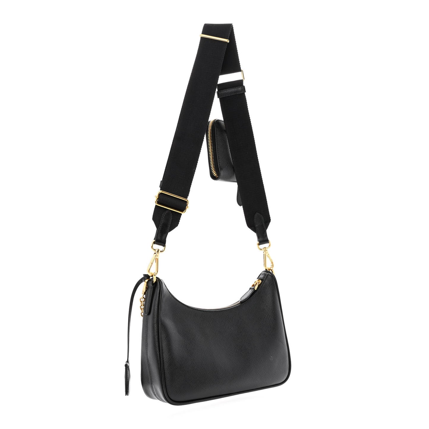 Saffiano Lux Re-Edition 2005 Shoulder Bag Black