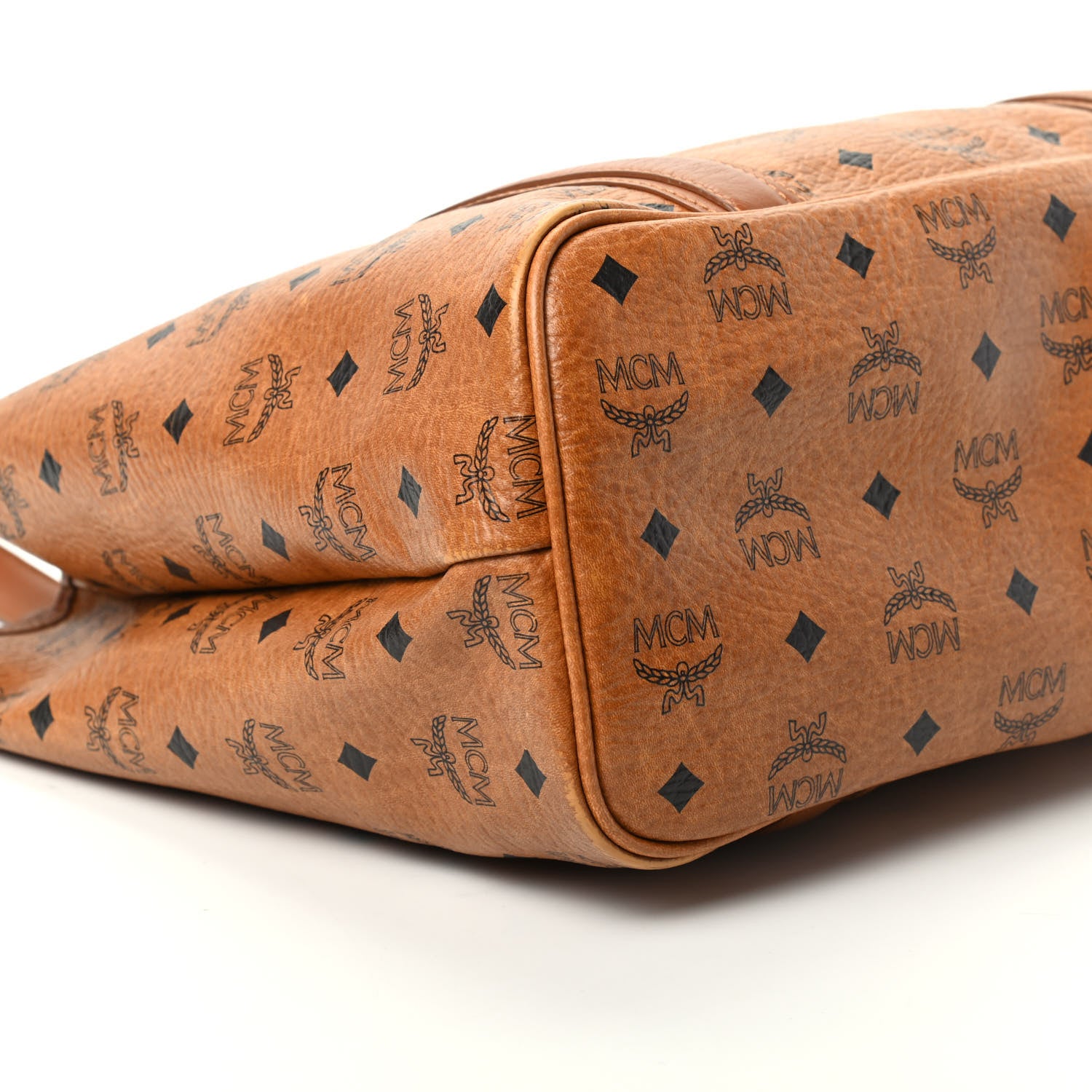 MCM Visetos Shopping Tote Cognac 6 of 10
