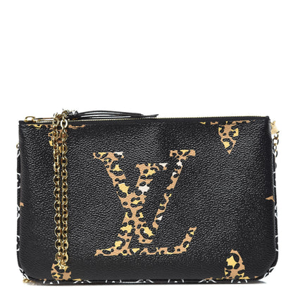 Louis Vuitton Monogram Giant Jungle Pochette Double Zip Black 1 of 10
