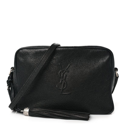 Saint Laurent Lambskin Monogram Embossed Small Lou Camera Bag Black 1 of 14