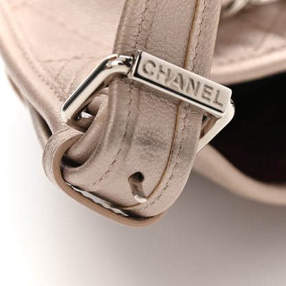 Chanel Metallic Calfskin Quilted Jungle Stroll Hobo Gold 11 of 12