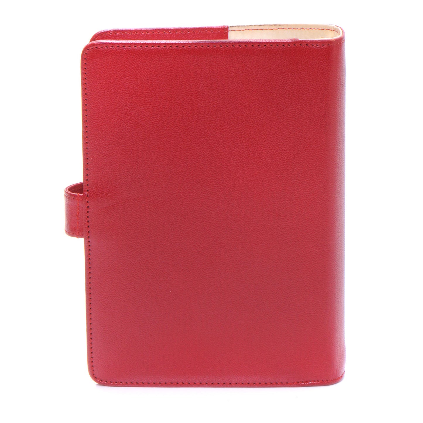 Leather Small Ring Agenda Planner Red